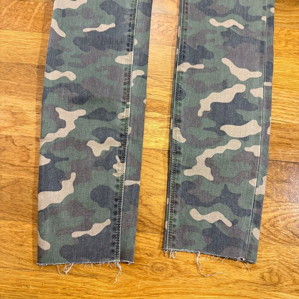 Hudson Women’s 26 Green Camouflage Barbara High Waist Super Skinny Ankle Jeans - Picture 6 of 12